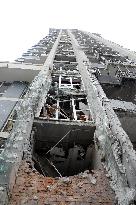 Impact of Russian overnight attack in Shevchenkivskyi district of Kyiv